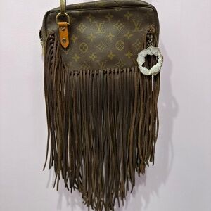 Vintage Boho Bags - Louis Vuitton Elegant Brown Fringe Crossbody Bag